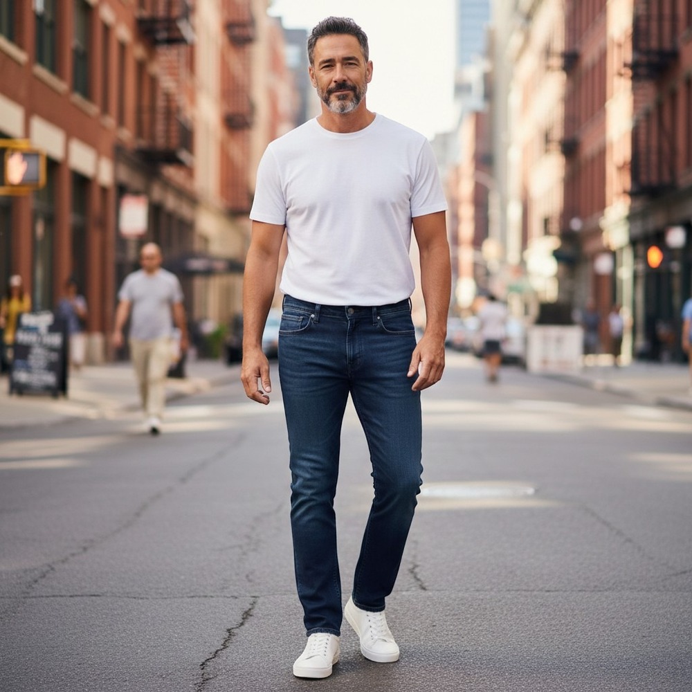 Warp + Weft Jeans Men's 32X30 Black AMS Amsterdam Slim Stretch Denim (32X30) - Picture 1 of 16